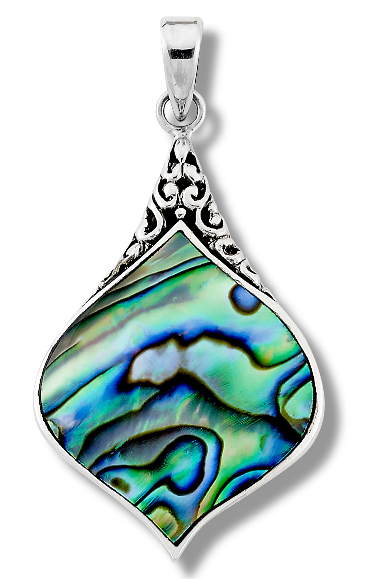 Jewelry Stores Network Sterling Silver Abalone Pendant 